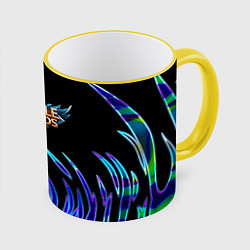 Кружка 3D Mobile Legends: Bang Bang, цвет: 3D-желтый кант