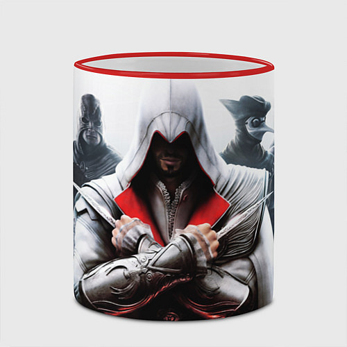 Кружка цветная Assassin’s Brotherhood S / 3D-Красный кант – фото 2