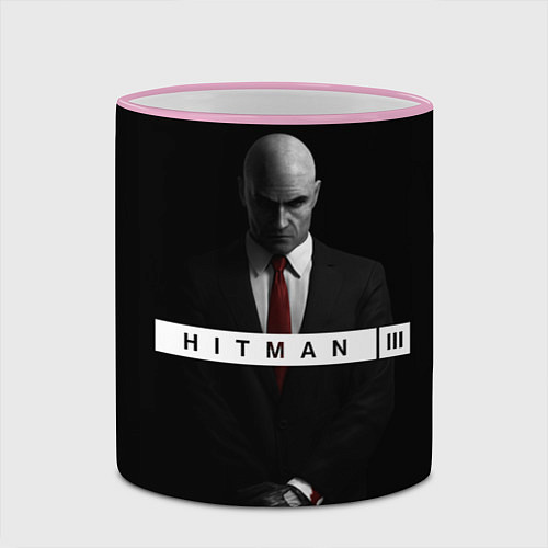 Кружка цветная Hitman 3 / 3D-Розовый кант – фото 2