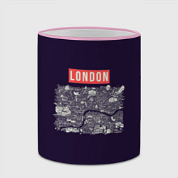 Кружка 3D LONDON, цвет: 3D-розовый кант — фото 2