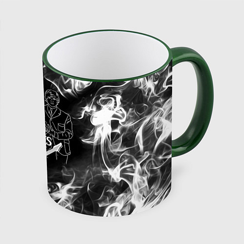 Кружка цветная The Beatles / 3D-Зеленый кант – фото 1