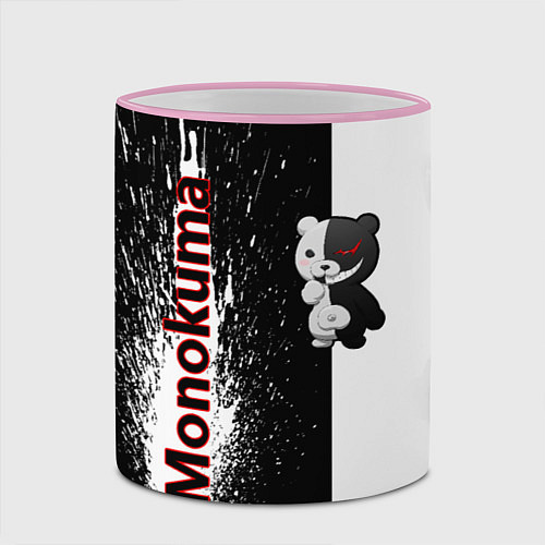 Кружка цветная Monokuma / 3D-Розовый кант – фото 2