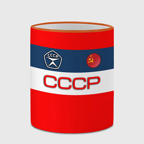 Кружка цветная СССР / 3D-Оранжевый кант – фото 2