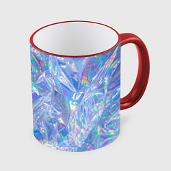 Кружка 3D 3d ice glitch, цвет: 3D-красный кант