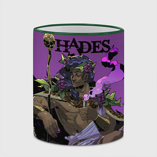 Кружка цветная Hades - Дионис / 3D-Зеленый кант – фото 2