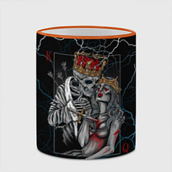 Кружка 3D The Skull King and Queen, цвет: 3D-оранжевый кант — фото 2