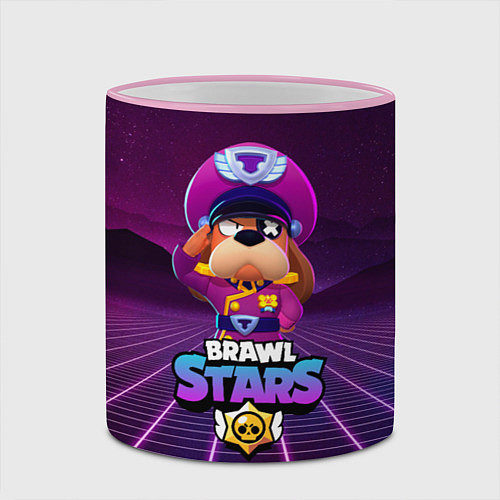 Кружка цветная Brawl Stars - Colonel Ruffs / 3D-Розовый кант – фото 2