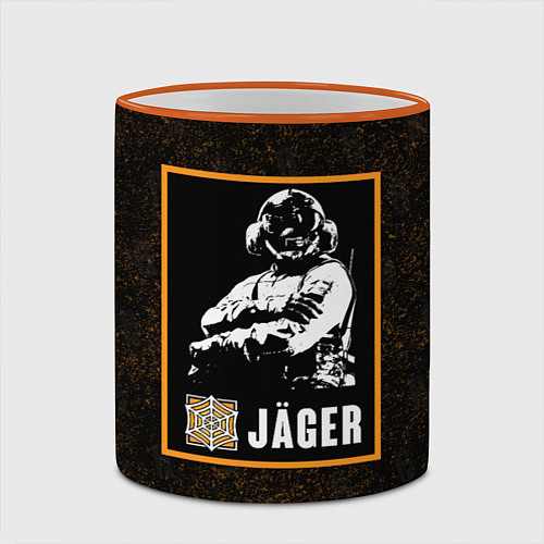 Кружка цветная Jager / 3D-Оранжевый кант – фото 2