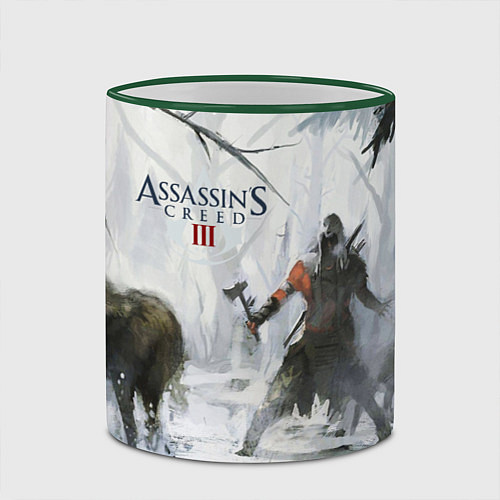 Кружка цветная Assassin’s Creed 3 / 3D-Зеленый кант – фото 2