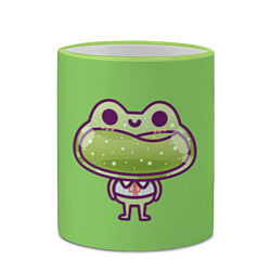 Кружка 3D Стеклянная лягушка, цвет: 3D-светло-зеленый кант — фото 2