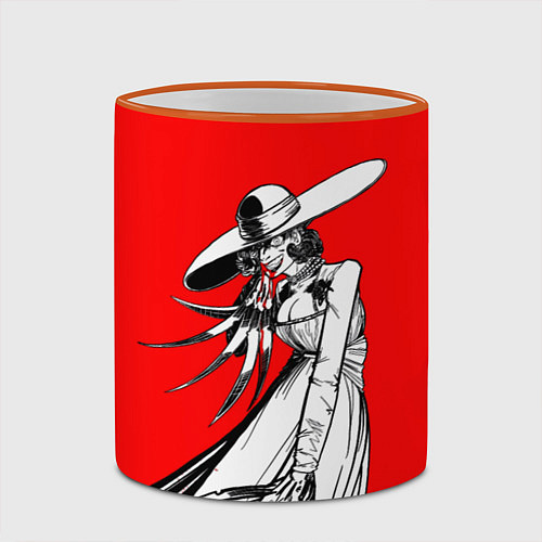 Кружка цветная Resident Evil 8 / 3D-Оранжевый кант – фото 2