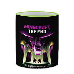 Кружка 3D Minecraft THE END, цвет: 3D-светло-зеленый кант — фото 2