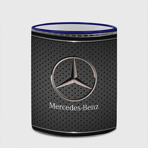 Кружка цветная MERCEDES BENZ МЕРСЕДЕС БЕНЗ / 3D-Синий кант – фото 2