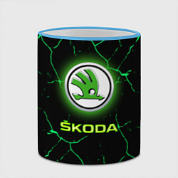 Кружка 3D SKODA, цвет: 3D-небесно-голубой кант — фото 2
