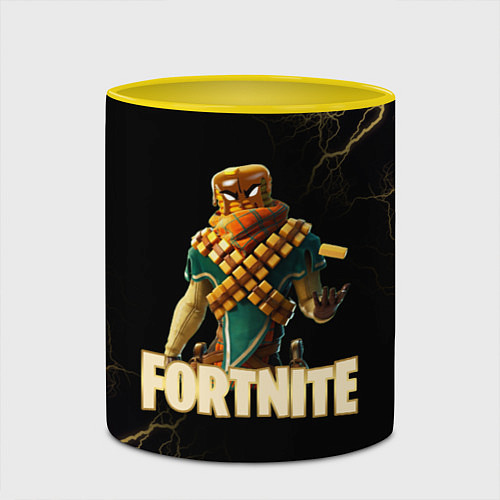 Кружка цветная Mancake Fortnite / 3D-Белый + желтый – фото 2