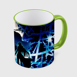 Кружка 3D Sword Art Online Кирито Асуна, цвет: 3D-светло-зеленый кант