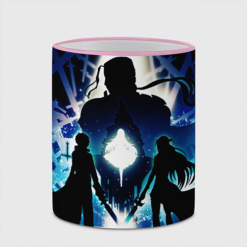 Кружка цветная Sword Art Online Кирито Асуна / 3D-Розовый кант – фото 2