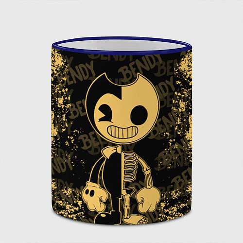 Кружка цветная Bendy And The Ink Machine краска / 3D-Синий кант – фото 2