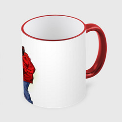 Кружка 3D Благословление небожителей Tia, цвет: 3D-красный кант