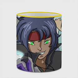 Кружка 3D Волшебник воин Орфен, цвет: 3D-желтый кант — фото 2