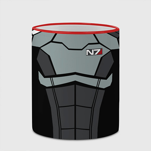 Кружка цветная КОСТЮМ N7 MASS EFFECT N7 М / 3D-Красный кант – фото 2