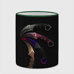 Кружка 3D CS Ножи, цвет: 3D-зеленый кант — фото 2