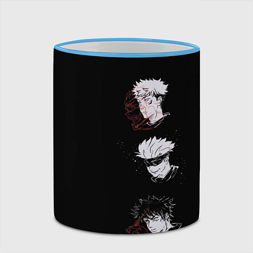 Кружка цветная Jujutsu Kaisen / 3D-Небесно-голубой кант – фото 2