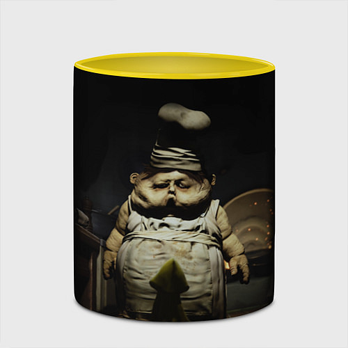 Кружка цветная Little Nightmares / 3D-Белый + желтый – фото 2