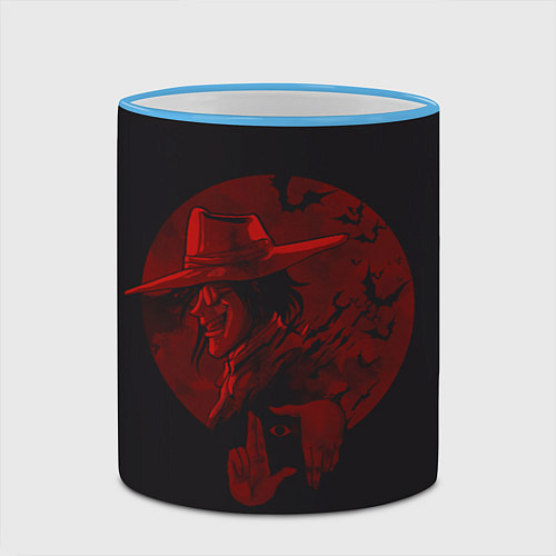 Кружка цветная Hellsing Хеллсинг / 3D-Небесно-голубой кант – фото 2