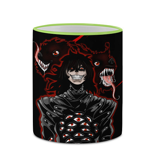 Кружка цветная Hellsing Хеллсинг / 3D-Светло-зеленый кант – фото 2