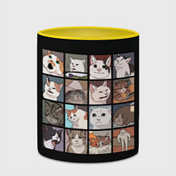 Кружка 3D Коты и кошки, цвет: 3D-белый + желтый — фото 2