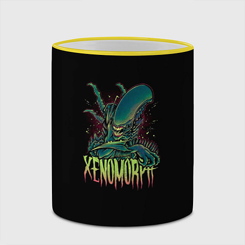 Кружка цветная XENOMORPH / 3D-Желтый кант – фото 2