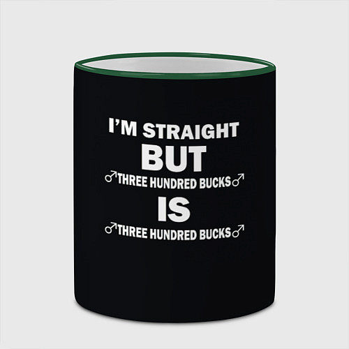 Кружка цветная IM STRAIGHT / 3D-Зеленый кант – фото 2