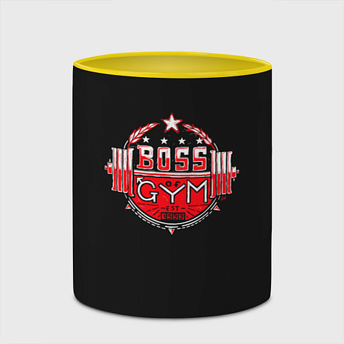 Кружка цветная Босс этой качалки / 3D-Белый + желтый – фото 2