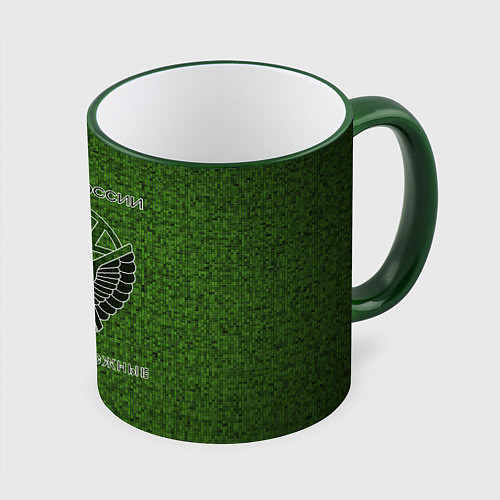 Кружка цветная ЖДВ / 3D-Зеленый кант – фото 1