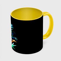 Кружка 3D Daft Punk, цвет: 3D-белый + желтый