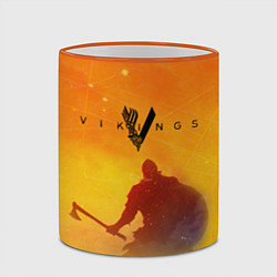 Кружка 3D Викинги Vikings Z, цвет: 3D-оранжевый кант — фото 2