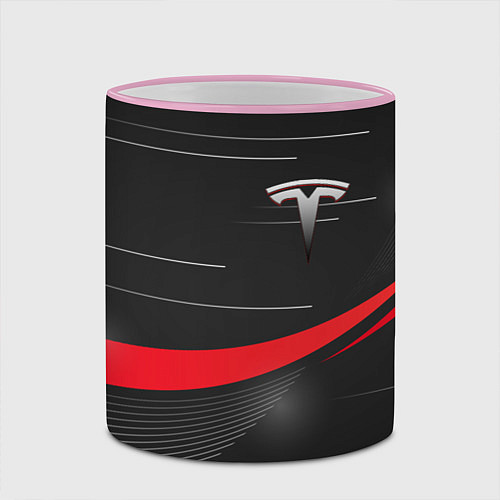 Кружка цветная TESLA ABSTRACT ТЕСЛА СПОРТ / 3D-Розовый кант – фото 2