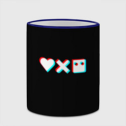 Кружка 3D Любовь, смерть и роботы, цвет: 3D-синий кант — фото 2