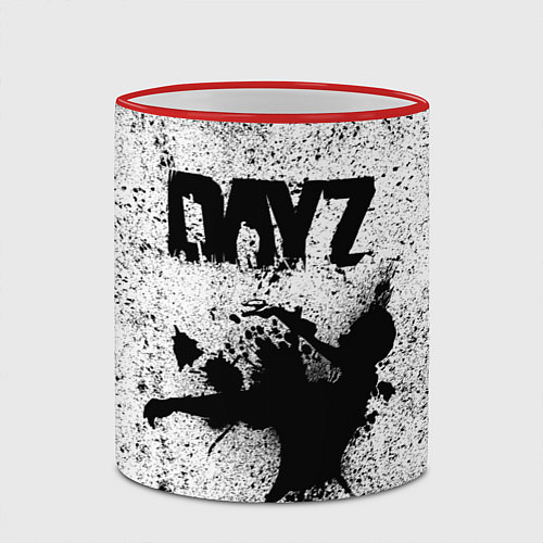 Кружка цветная DayZ / 3D-Красный кант – фото 2