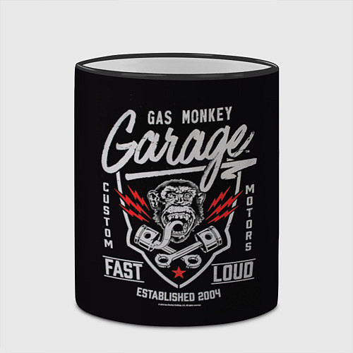 Кружка цветная Gas Monkey Garage / 3D-Черный кант – фото 2