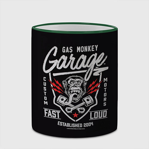 Кружка цветная Gas Monkey Garage / 3D-Зеленый кант – фото 2