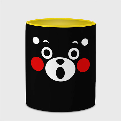 Кружка цветная KUMAMON КУМАМОН / 3D-Белый + желтый – фото 2