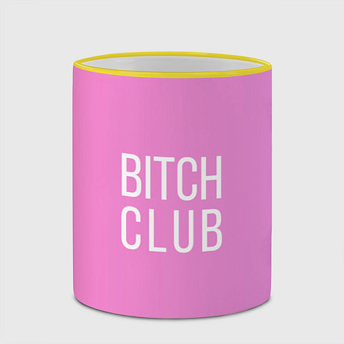 Кружка цветная Bitch club / 3D-Желтый кант – фото 2