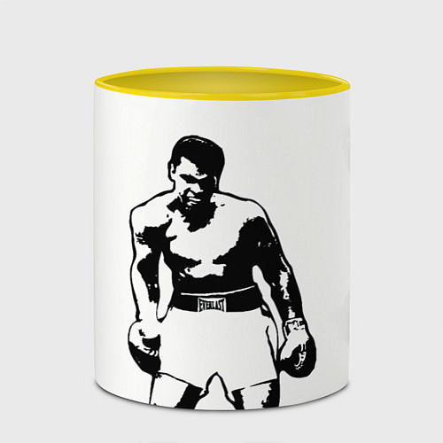 Кружка цветная The Greatest Muhammad Ali / 3D-Белый + желтый – фото 2