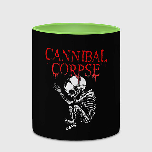 Кружка цветная Cannibal Corpse 1 / 3D-Белый + светло-зеленый – фото 2