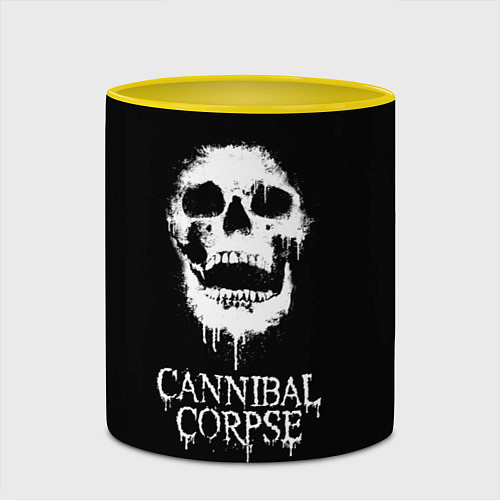 Кружка цветная Сannibal Сorpse $$$ / 3D-Белый + желтый – фото 2