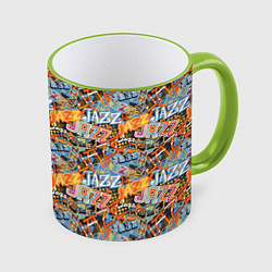 Кружка 3D Jazz, цвет: 3D-светло-зеленый кант