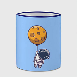 Кружка 3D Космонавт с шариком, цвет: 3D-синий кант — фото 2