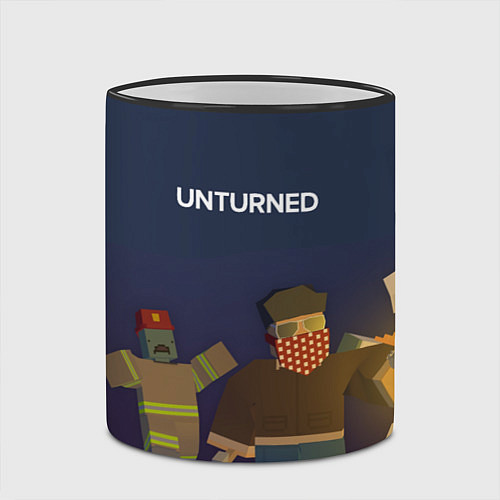 Кружка цветная Unturned / 3D-Черный кант – фото 2
